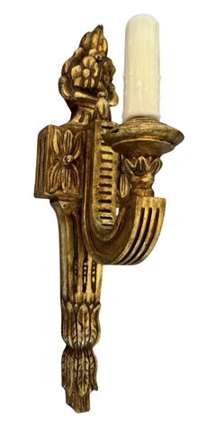 Set of Six Regency-Style Giltwood Wall Sconces, by Panache for Michael Taylor