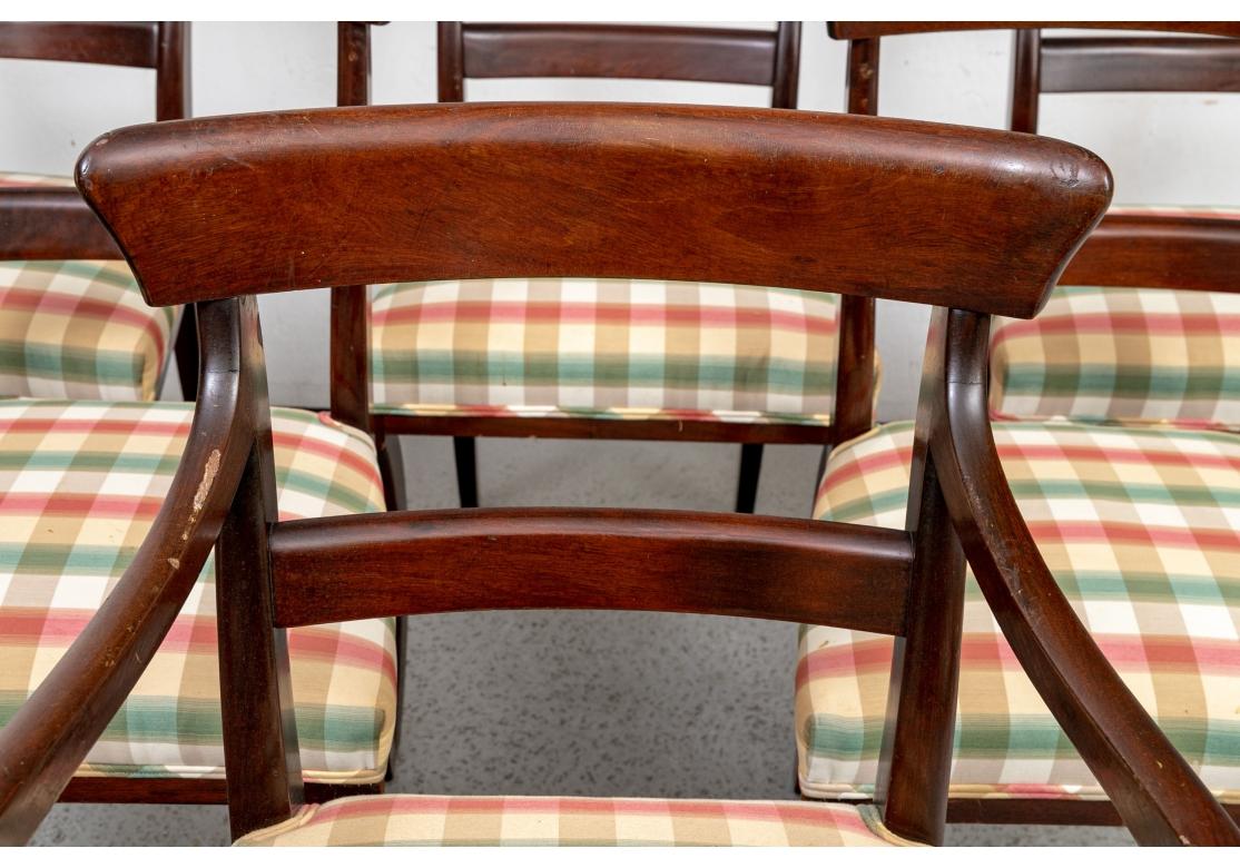 Set Of Six Regency Style Mahogany Dining Chairs In Good Condition For Sale In Bridgeport, CT