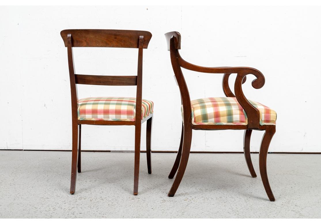 Set Of Six Regency Style Mahogany Dining Chairs For Sale 3