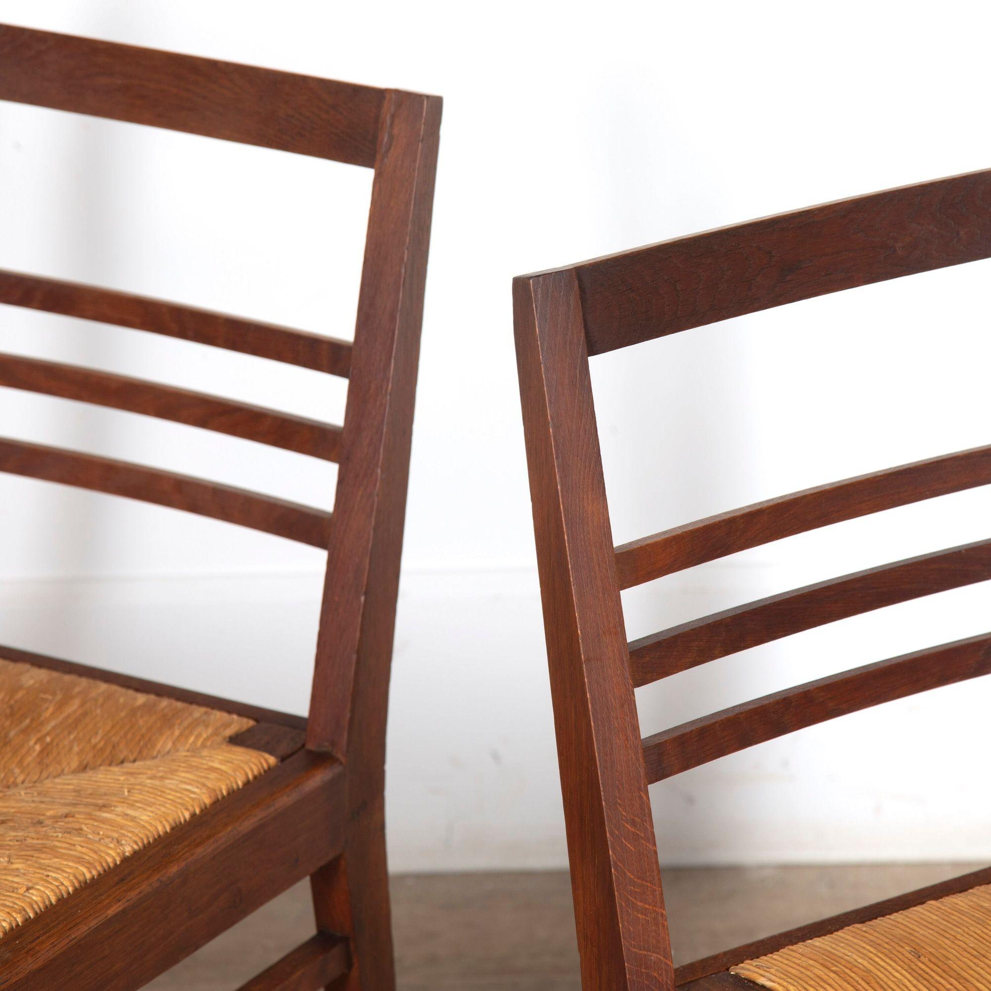 French Set of Six René Gabriel Dining Chairs For Sale
