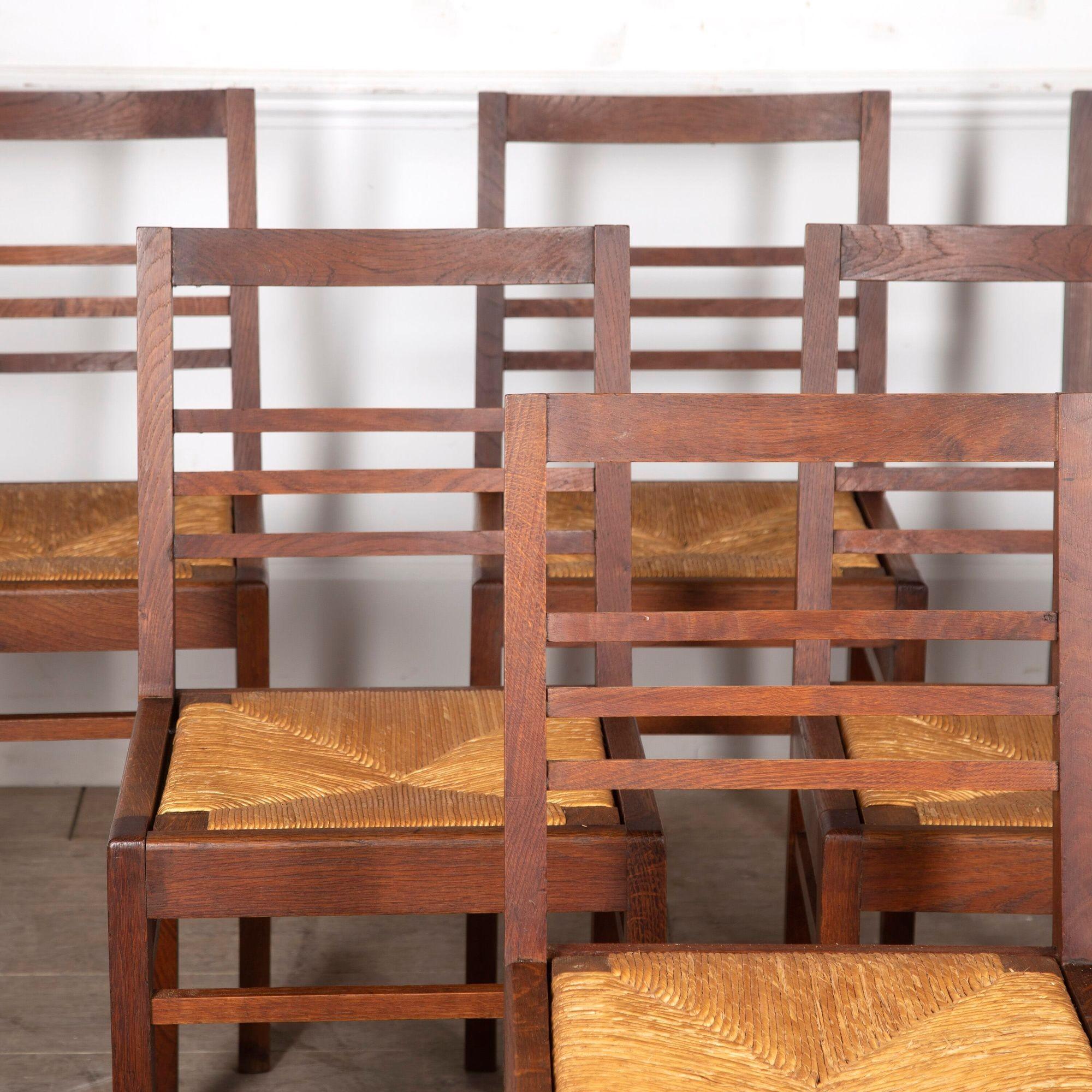 Set of Six René Gabriel Dining Chairs For Sale 1