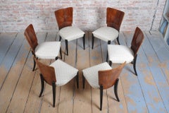 Sechser-Set restaurierter Art-déco-Stühle, von Halabala, UP Závody, Beeche, Tschechien, 1930er Jahre