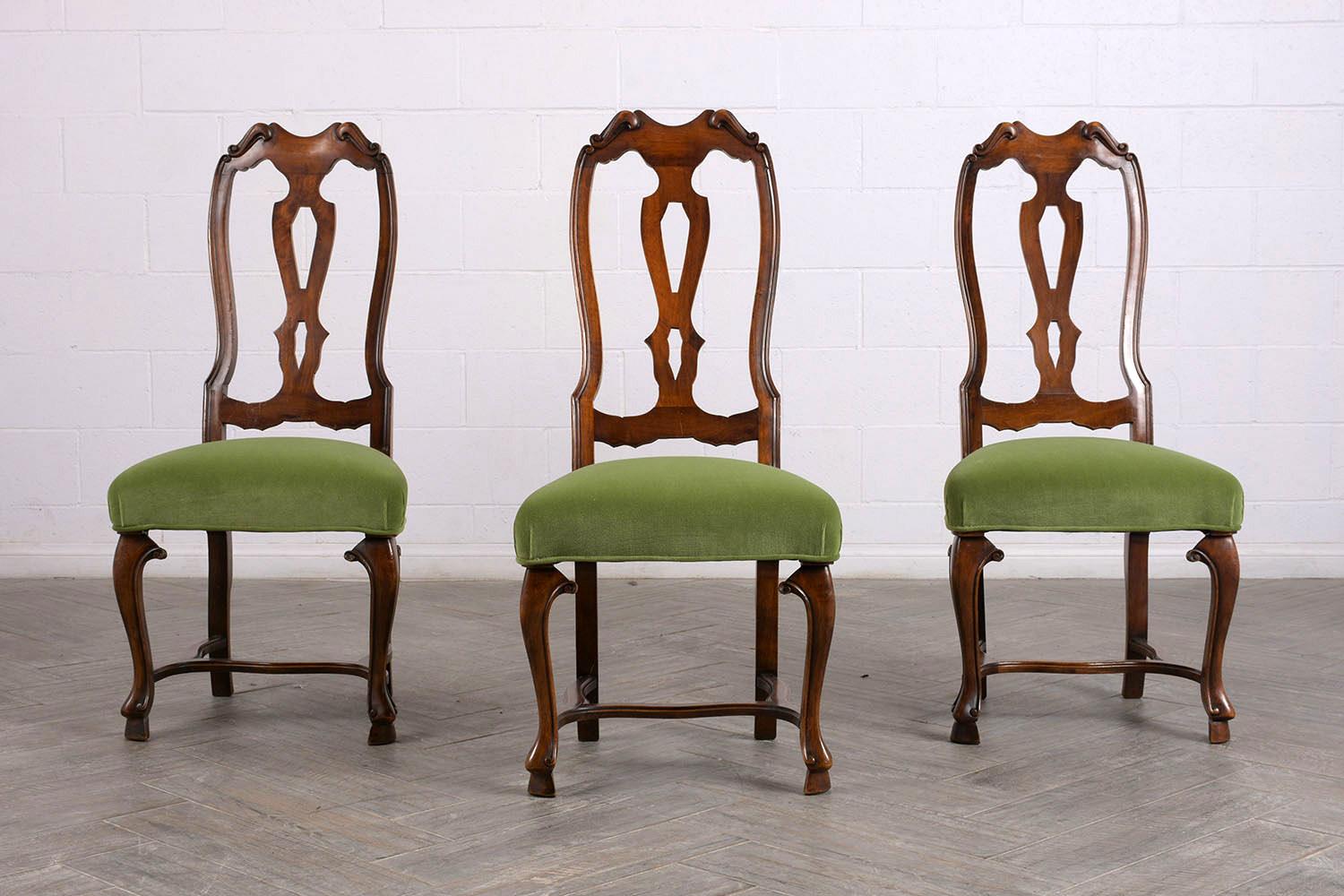 Set of Six Restored English Regency Style Dining Chairs In Good Condition In Los Angeles, CA
