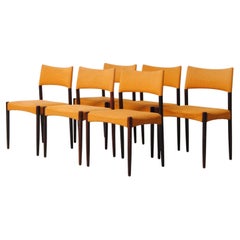 Set of Six Restored Rosewood Ejnar Larsen and Axel Bender Madsen Dining Chairs