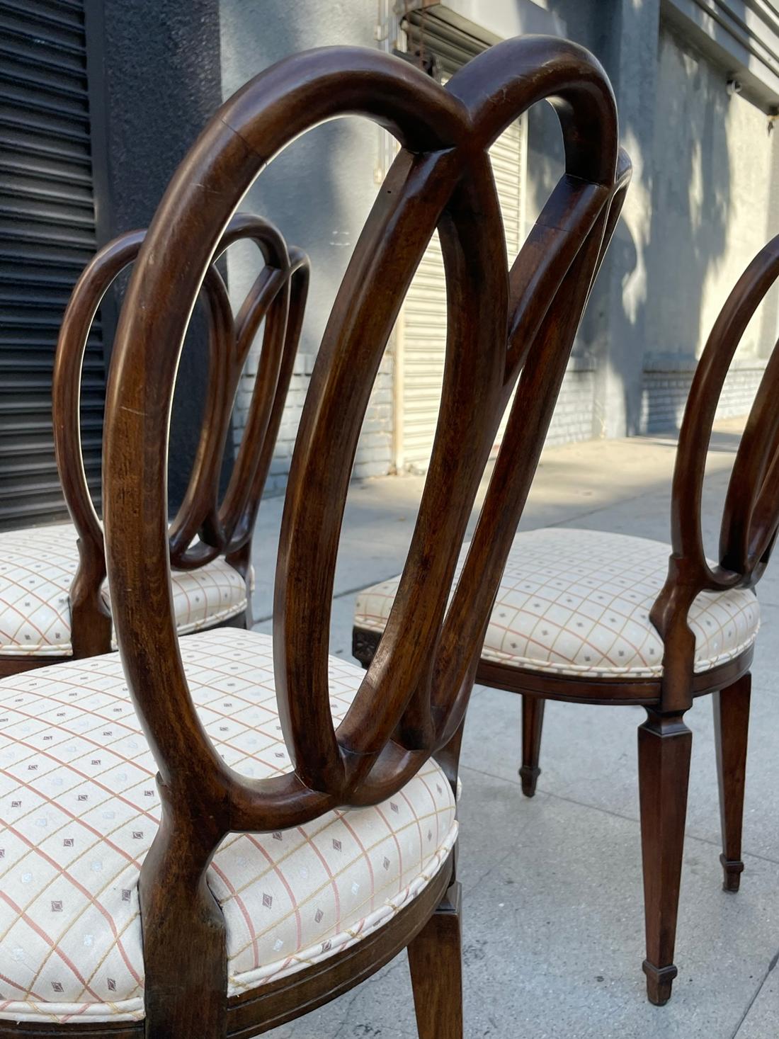 Set of Six Ribbon Back Dining Chairs by Dennis and Leen For Sale 1