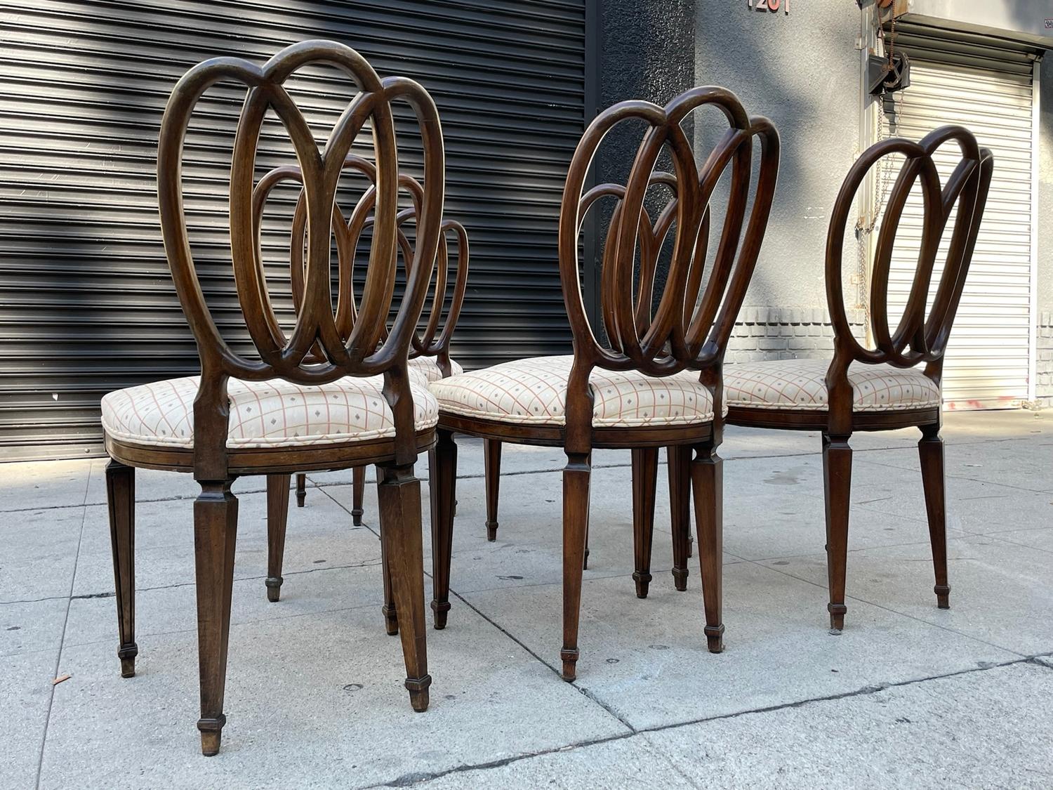 Late 20th Century Set of Six Ribbon Back Dining Chairs by Dennis and Leen For Sale