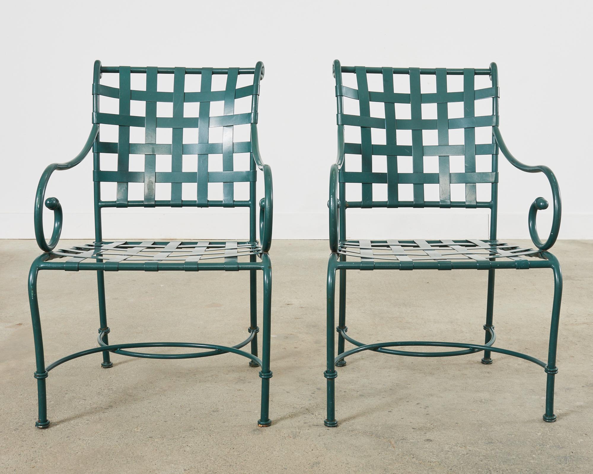 Set of Six Richard Frinier for Brown Jordan Garden Armchairs In Good Condition In Rio Vista, CA