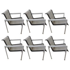 Ensemble de six chaises de salle à manger d'extérieur Richard Shultz, de style mi-siècle moderne, pour Knoll