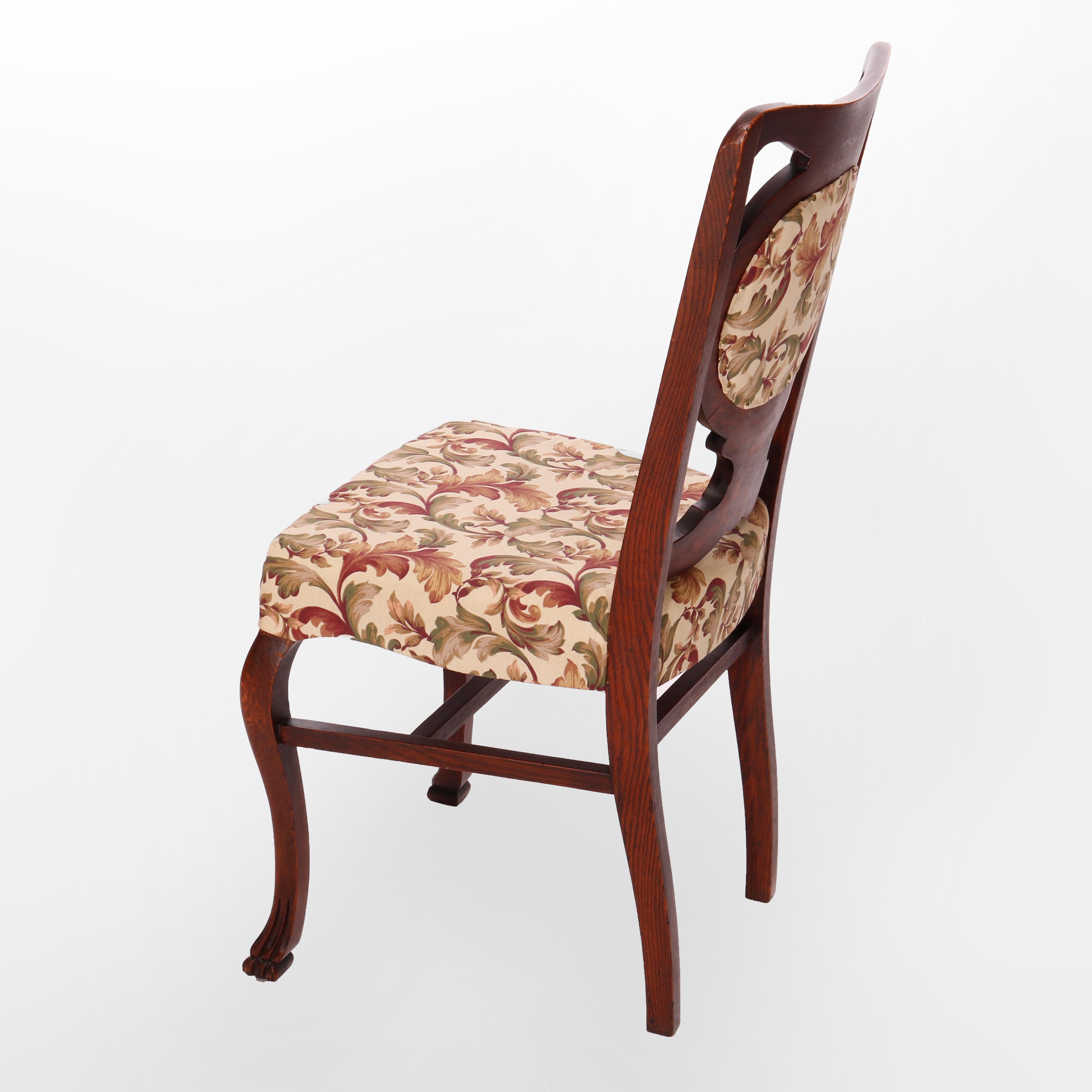 Ensemble de six chaises de salle à manger en Oak Oak C1920 en vente 6