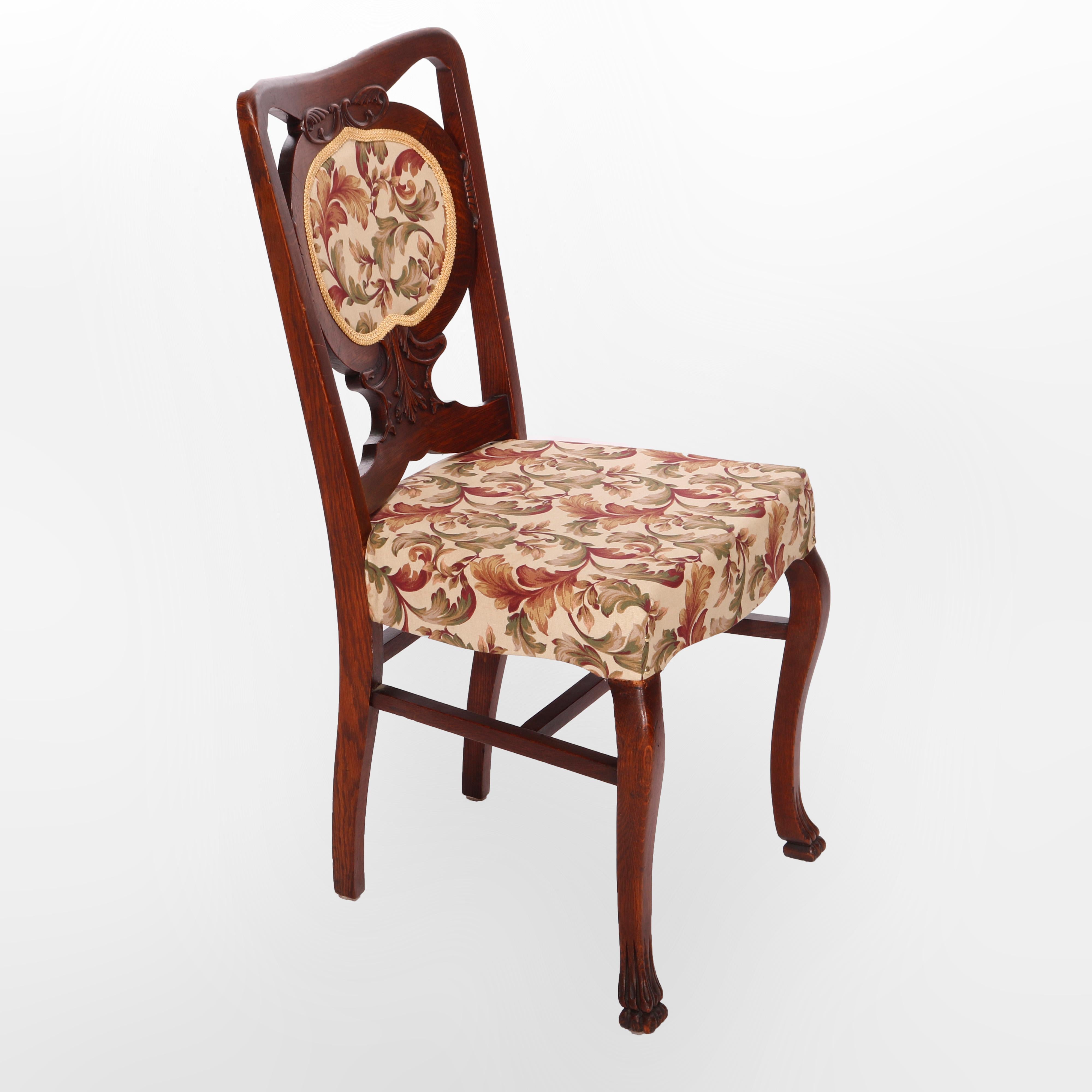 Ensemble de six chaises de salle à manger en Oak Oak C1920 en vente 8