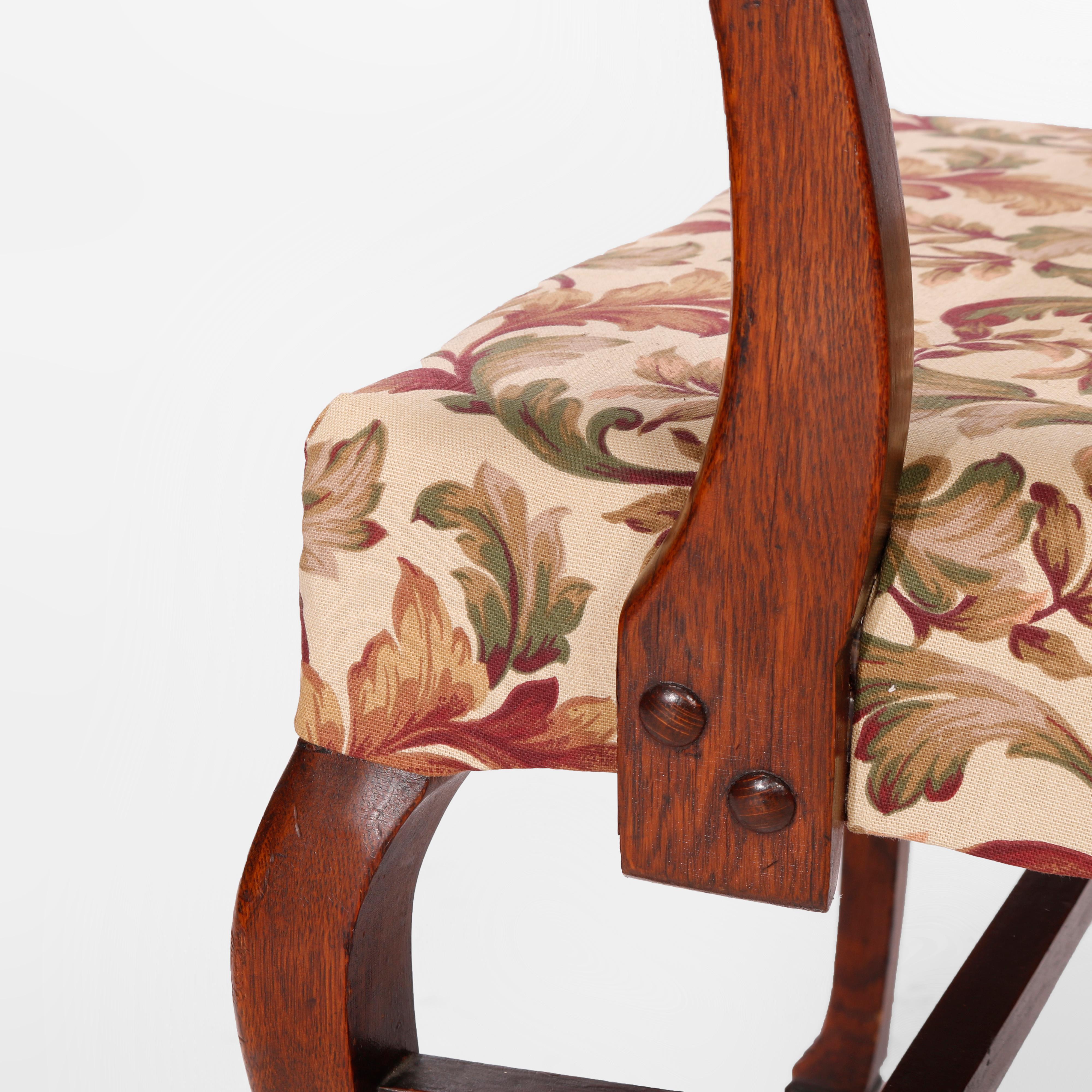 Ensemble de six chaises de salle à manger en Oak Oak C1920 en vente 10