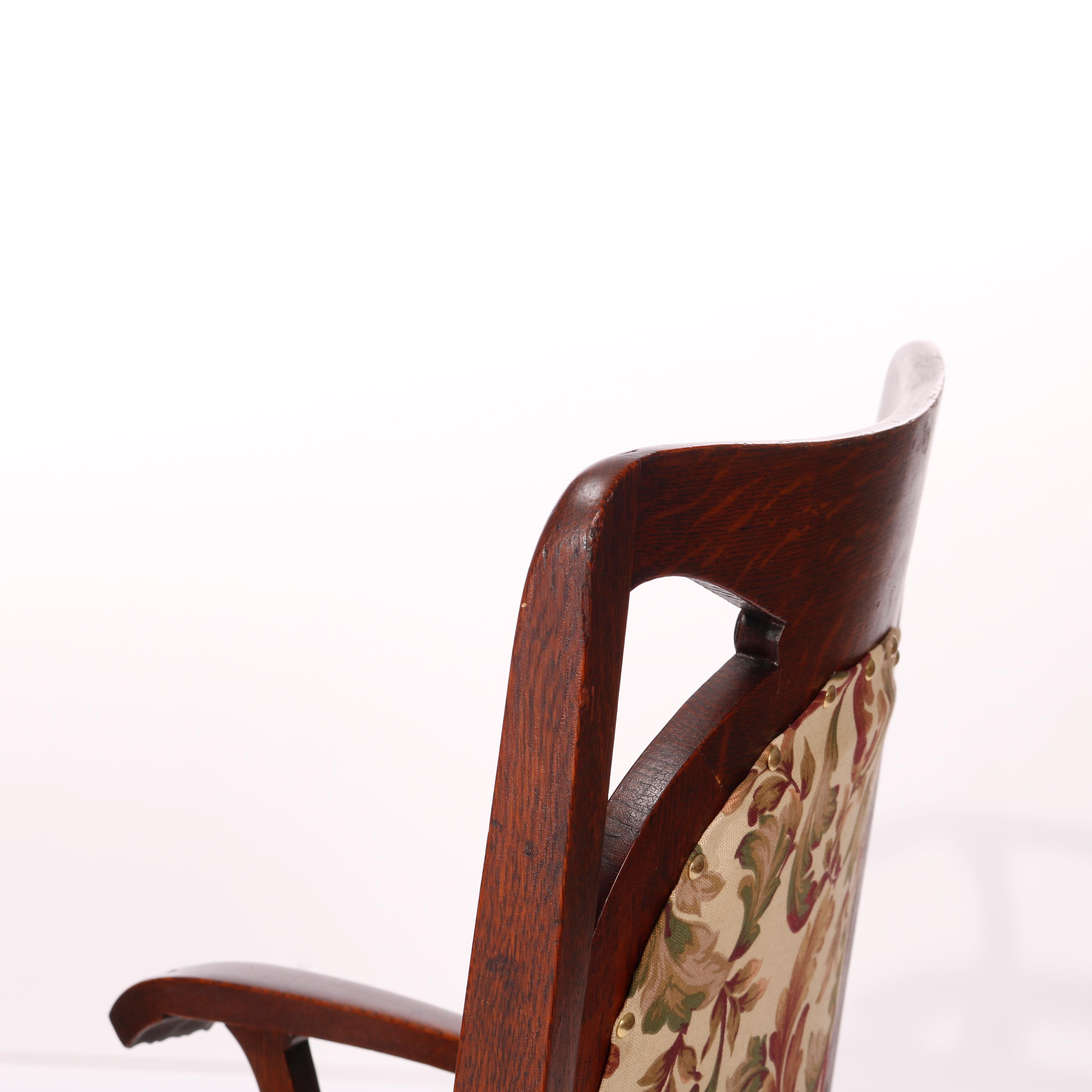 Ensemble de six chaises de salle à manger en Oak Oak C1920 en vente 11