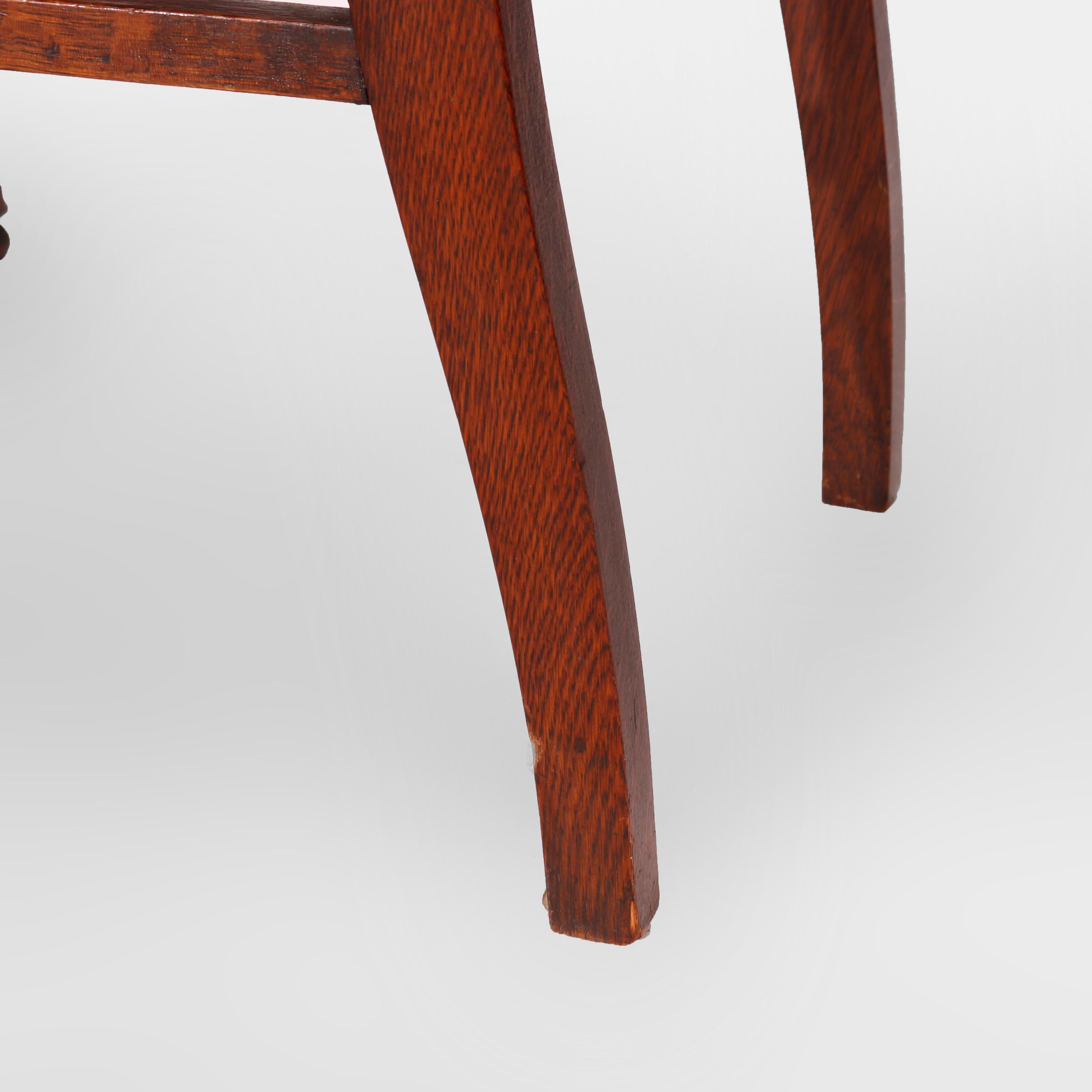 Ensemble de six chaises de salle à manger en Oak Oak C1920 en vente 12