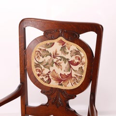 Set of Six RJ Horner Style Oak Dining Room Chairs C1920