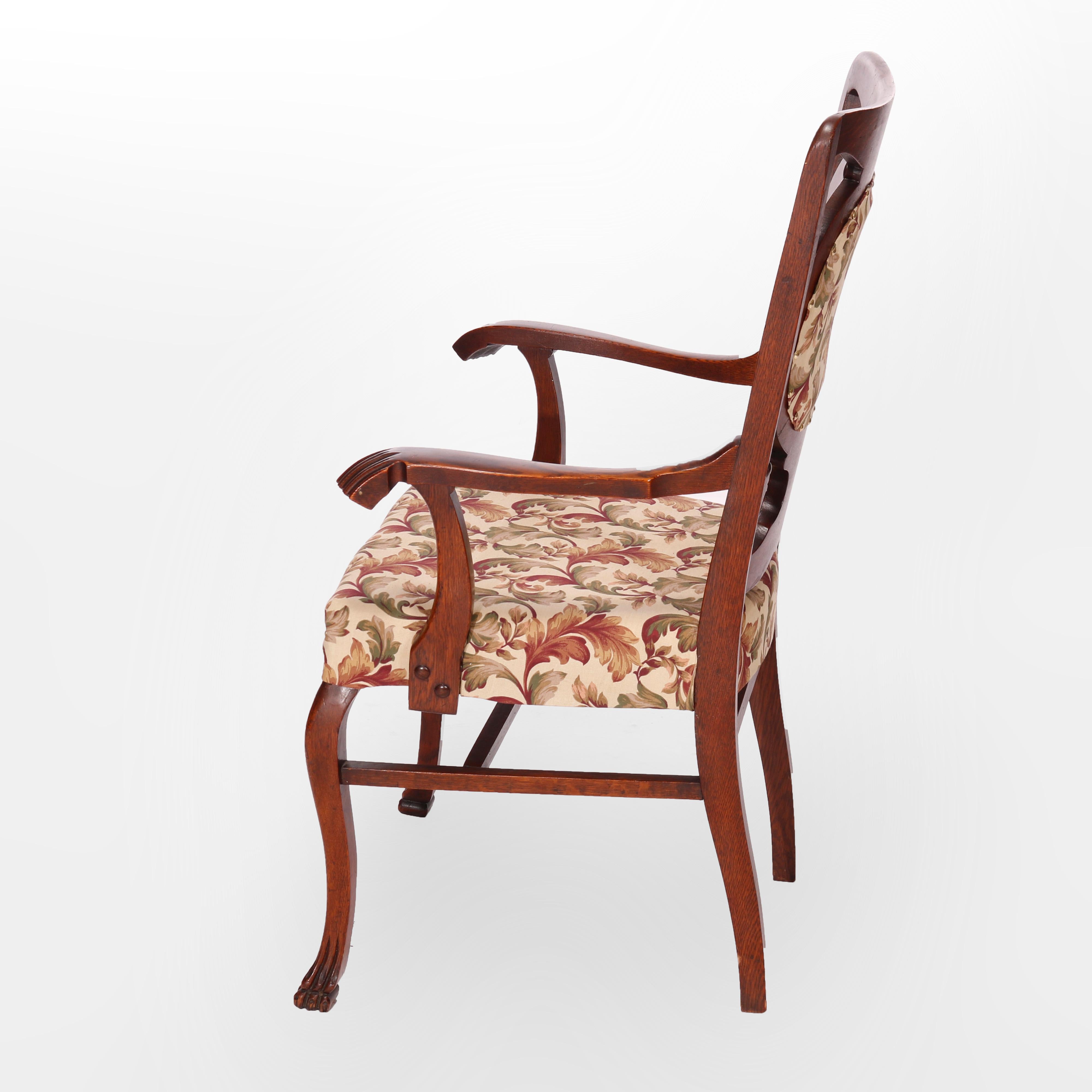 20ième siècle Ensemble de six chaises de salle à manger en Oak Oak C1920 en vente