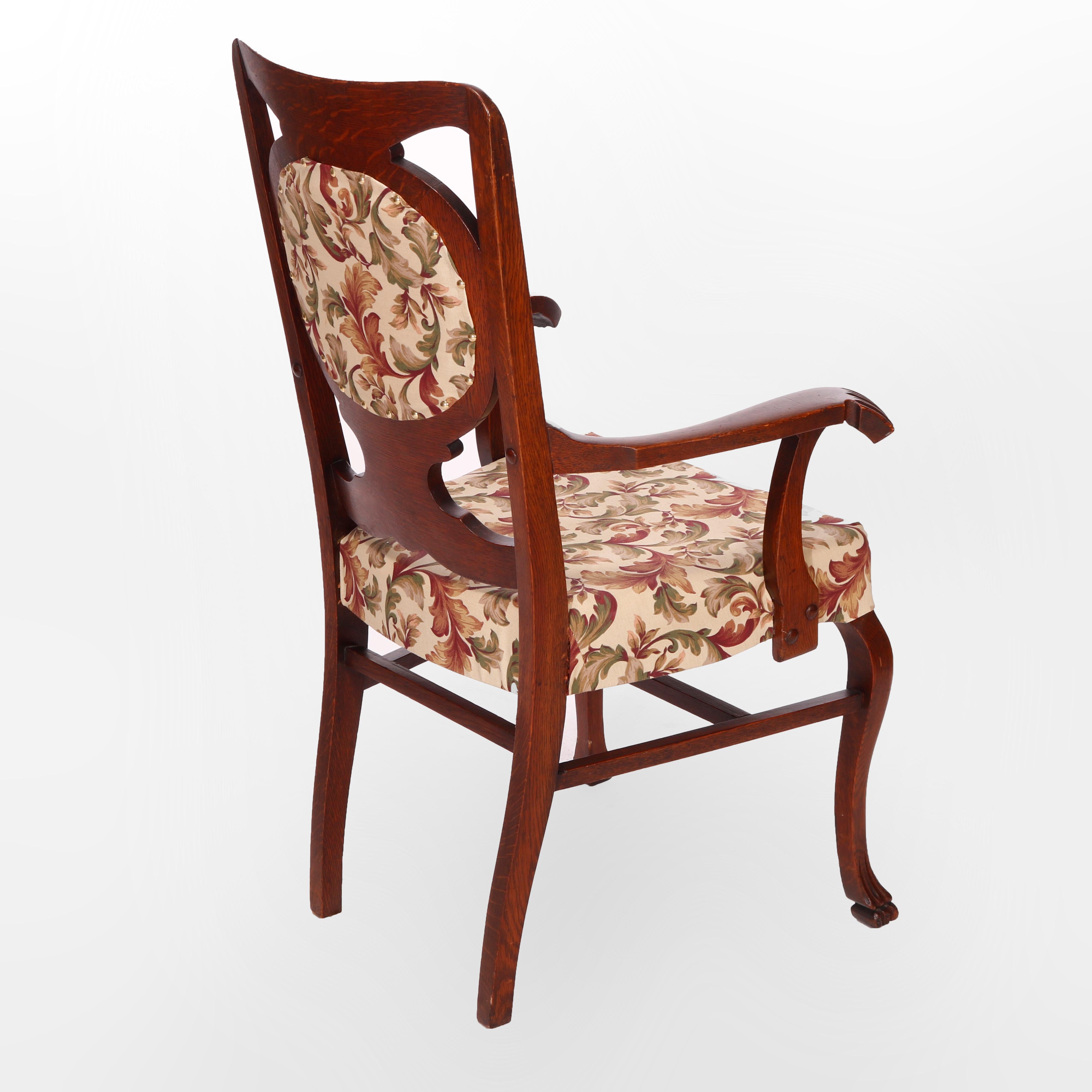 Ensemble de six chaises de salle à manger en Oak Oak C1920 en vente 1
