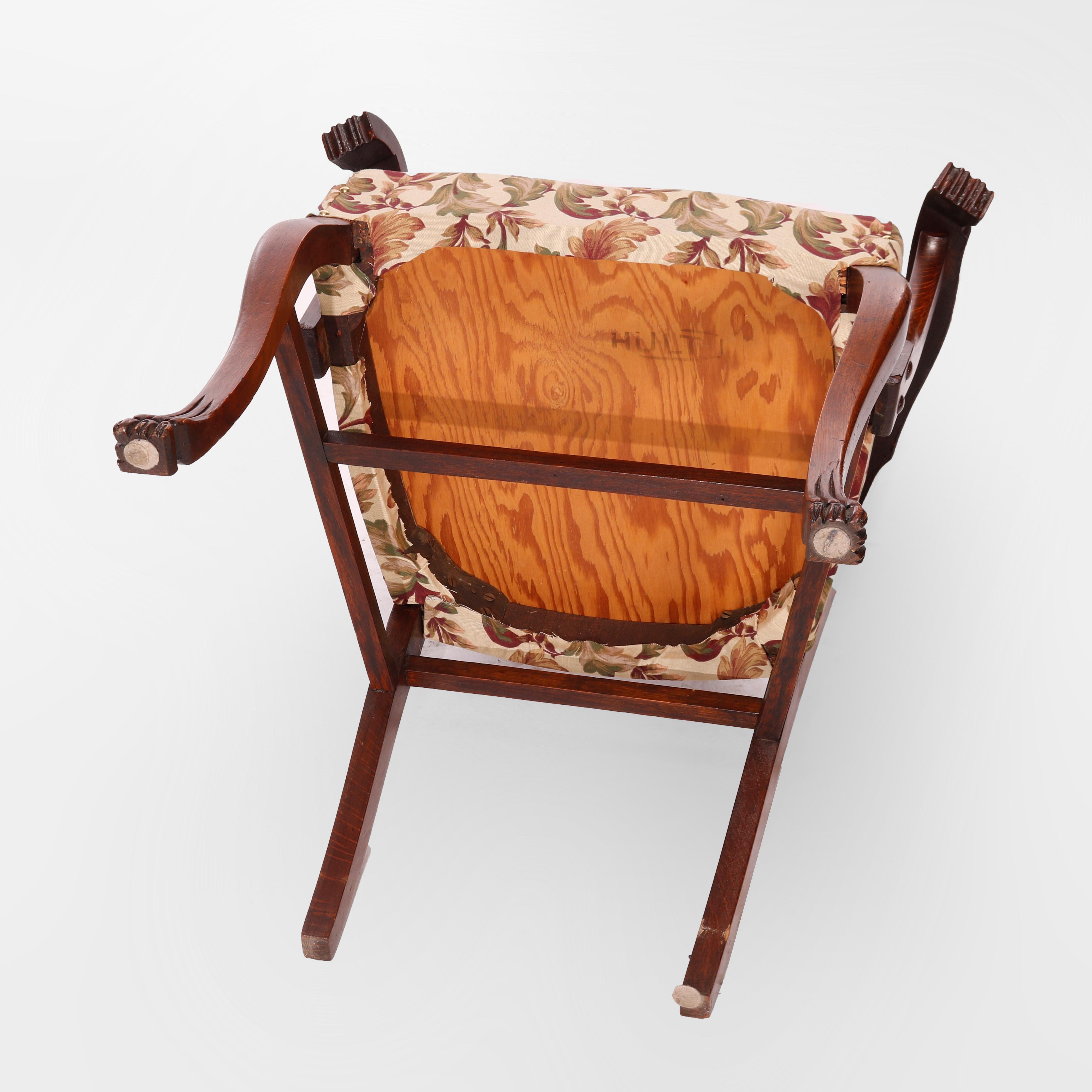Ensemble de six chaises de salle à manger en Oak Oak C1920 en vente 4