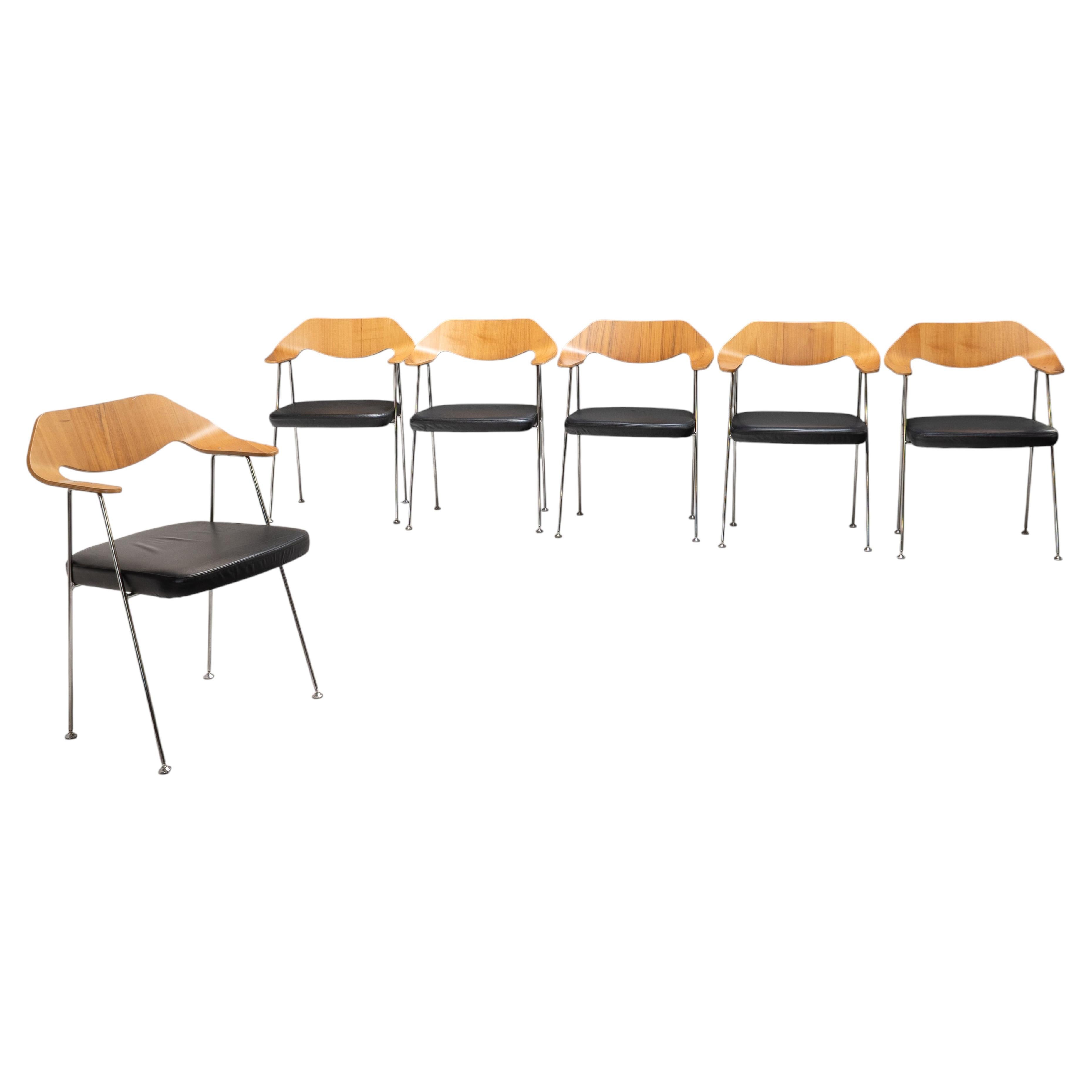 Set of Six Robin Day 675 Chairs by Case