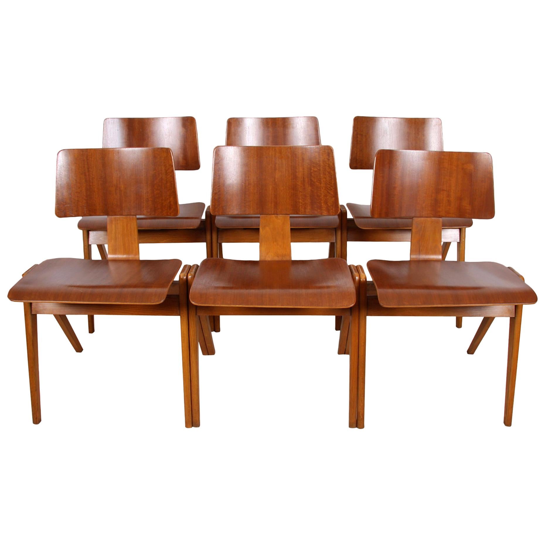 Set of Six Robin Day Designed Dining Chairs