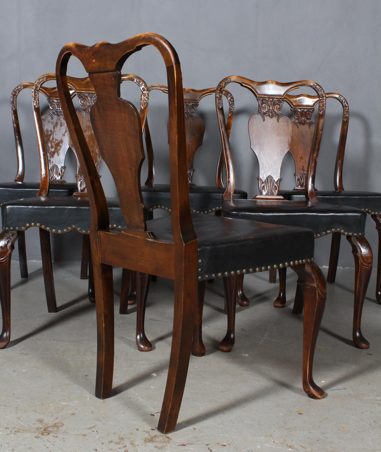 Set of Six Rococo Chairs from the Start of the 20th Century For Sale 1