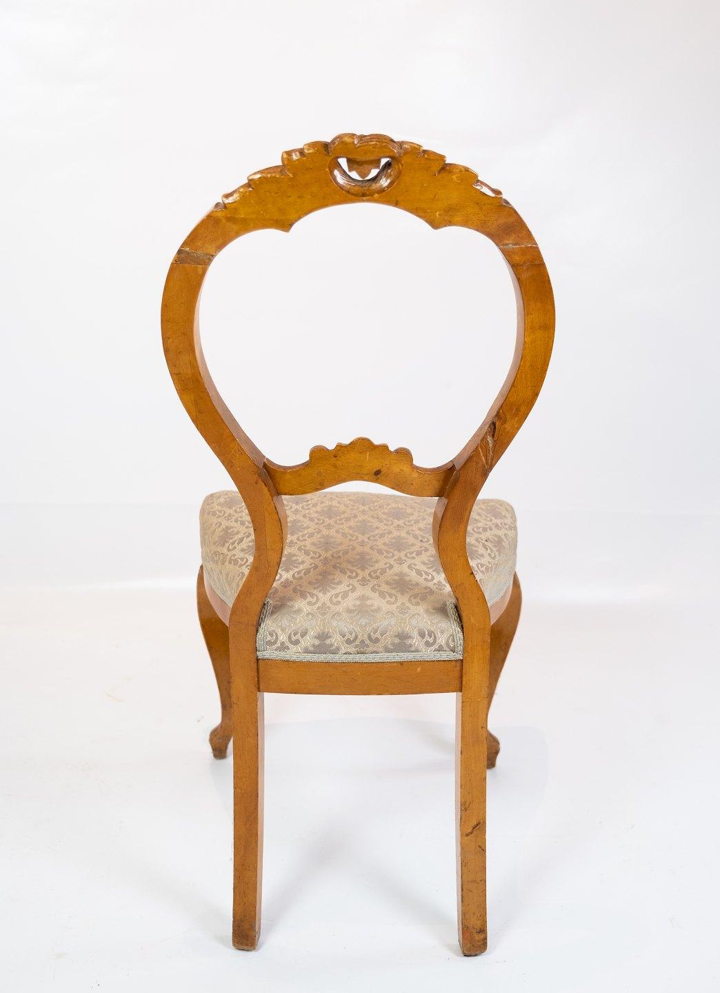 Set of Six Rococo Dining Room Chairs of Light Mahogany, 1760s In Good Condition For Sale In Lejre, DK