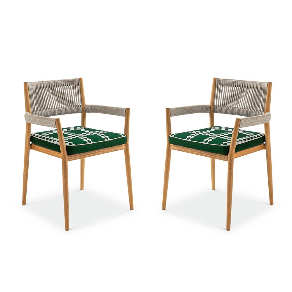 Mid-Century Modern Set of Six Rodolfo Dordoni ''Dine Out' Outside Chairs by Cassina For Sale