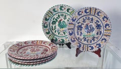 Set de seis Platos Vajilla Gallo by Deruta Italy