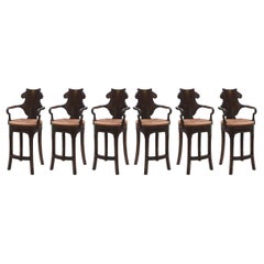 Juego de seis taburetes de bar Rose Tarlow Melrose House "Henley