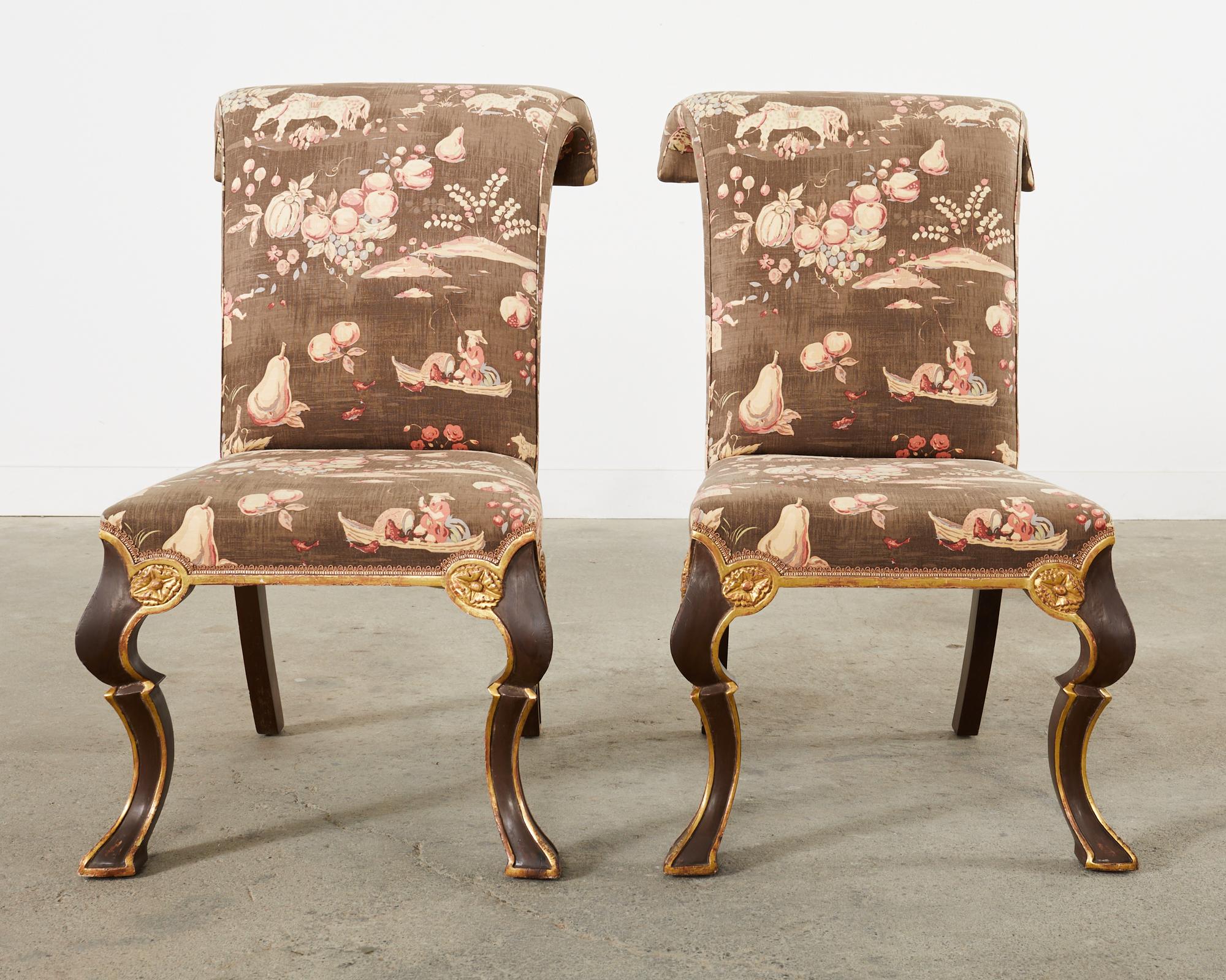 Lacquered Set of Six Rose Tarlow Melrose House Puccini Dining Chairs  For Sale
