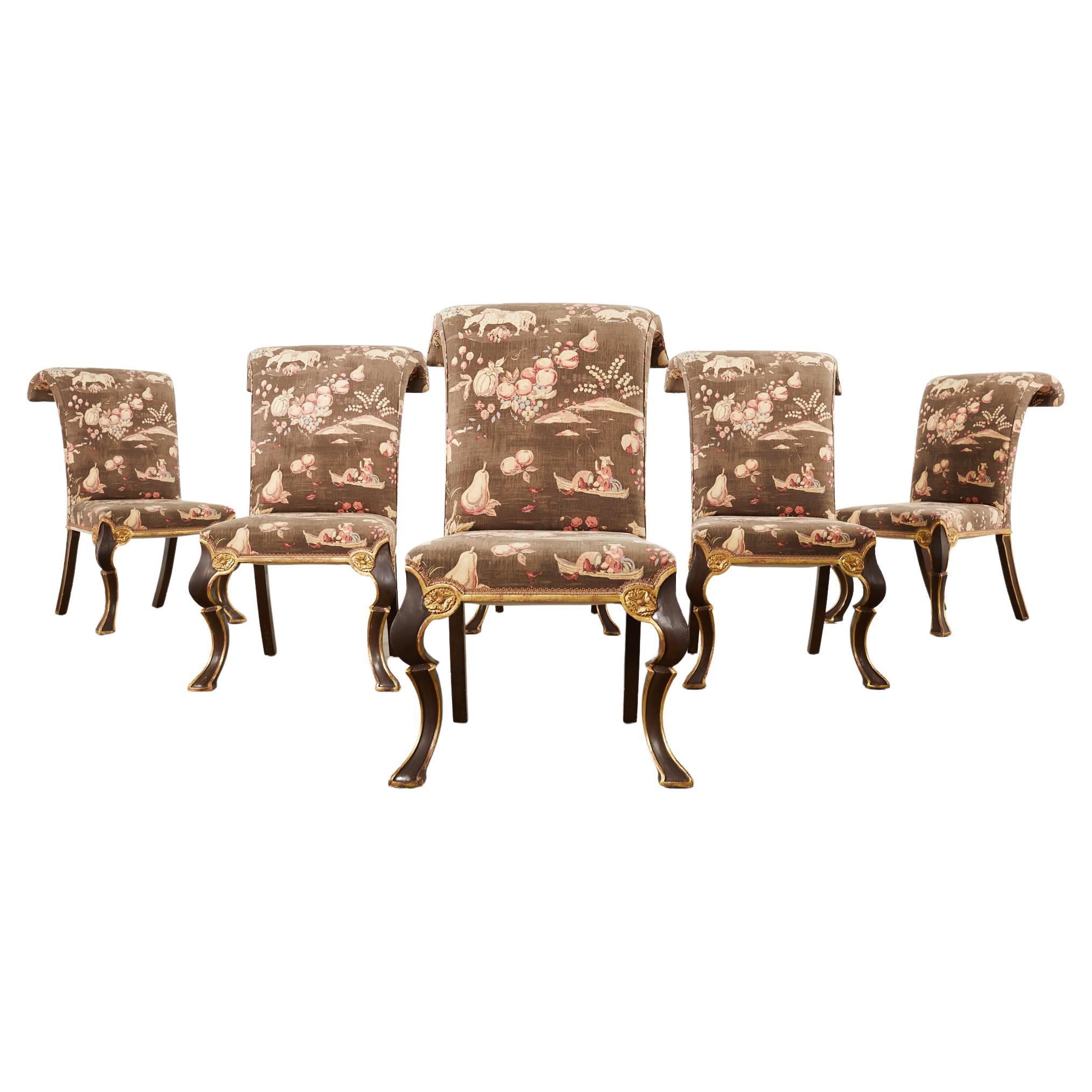 Ensemble de six chaises de salle à manger Melrose House Puccini  en vente