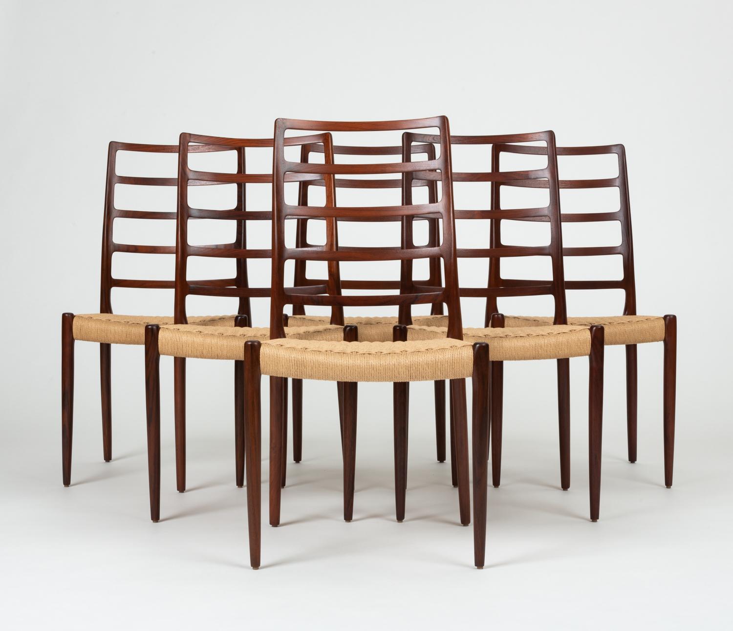 danish rosewood dining chairs