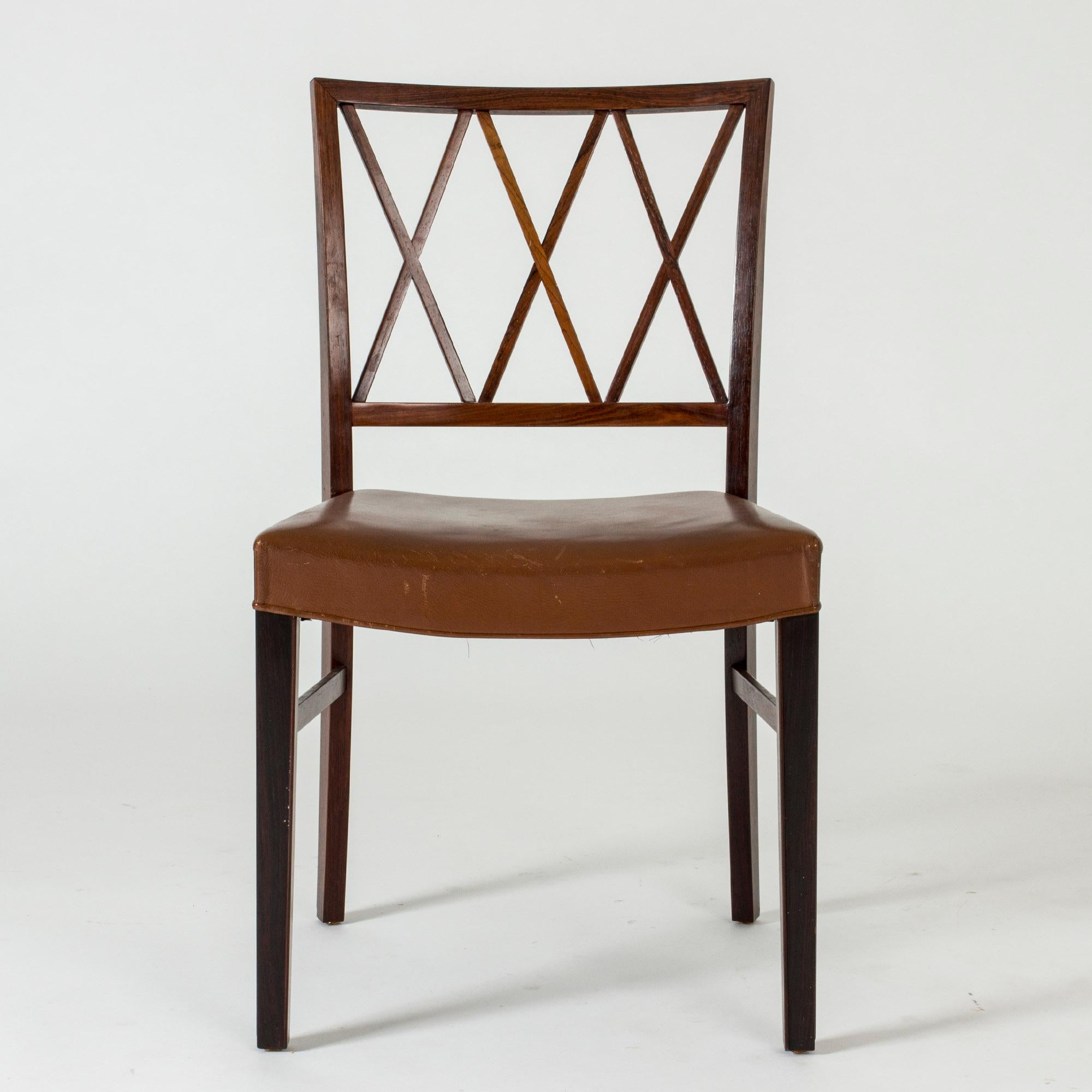 Mid-20th Century Set of Six Rosewood Armchairs by Ole Wanscher for Slagelse Møbelværk, Denmark