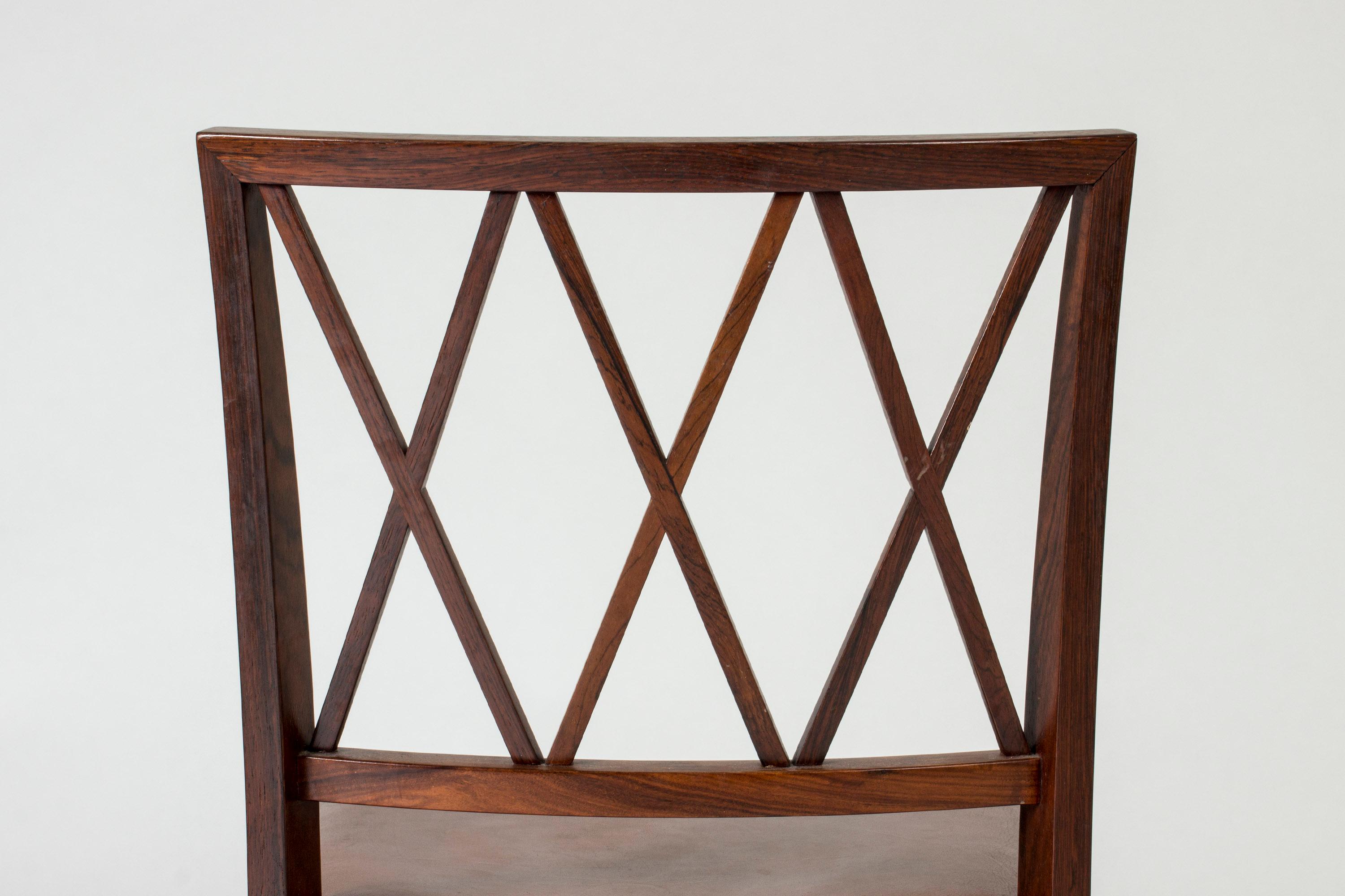 Set of Six Rosewood Armchairs by Ole Wanscher for Slagelse Møbelværk, Denmark 2