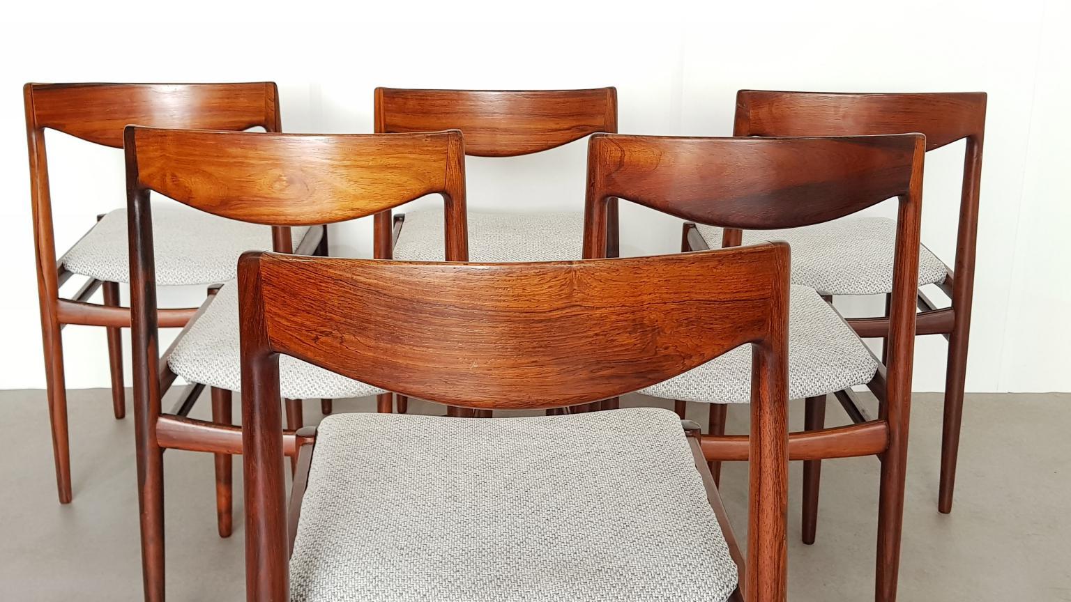 Set of Six rosewood dining chairs by Lübke, Germany, 1960s 4
