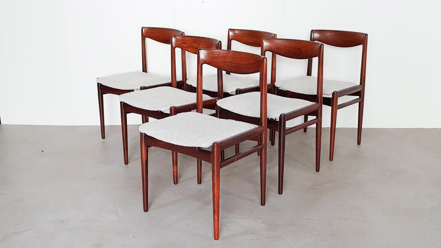 Set of Six rosewood dining chairs by Lübke, Germany, 1960s 1