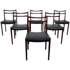Set of Six Rosewood Dining Chairs, Denmark, 1960s