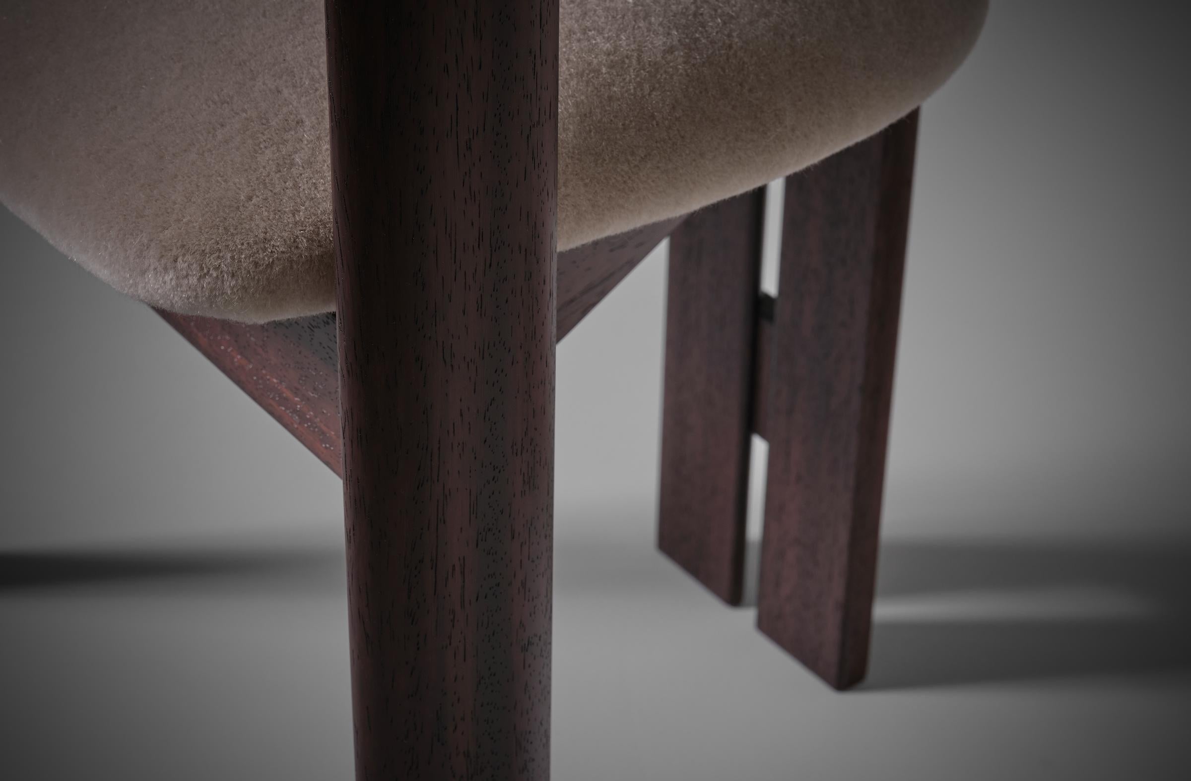 Set of Six Rosewood Dining Chairs, Italy 1960s 1
