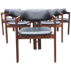 Set of Six Rosewood Dining Chairs, Mid-Century Modern