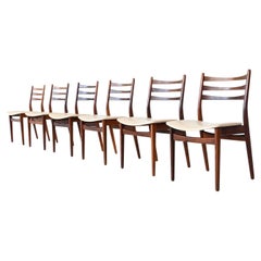 Set of Six Rosewood Dining Chairs Topform, the Netherlands, 1960