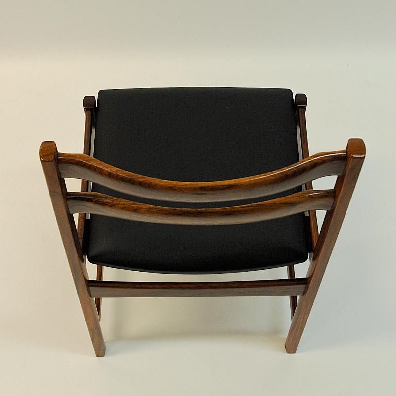 Midcentury Rosewood Diningchairs with Leatherette seats `Bruksbo`, Norway 1960s 4
