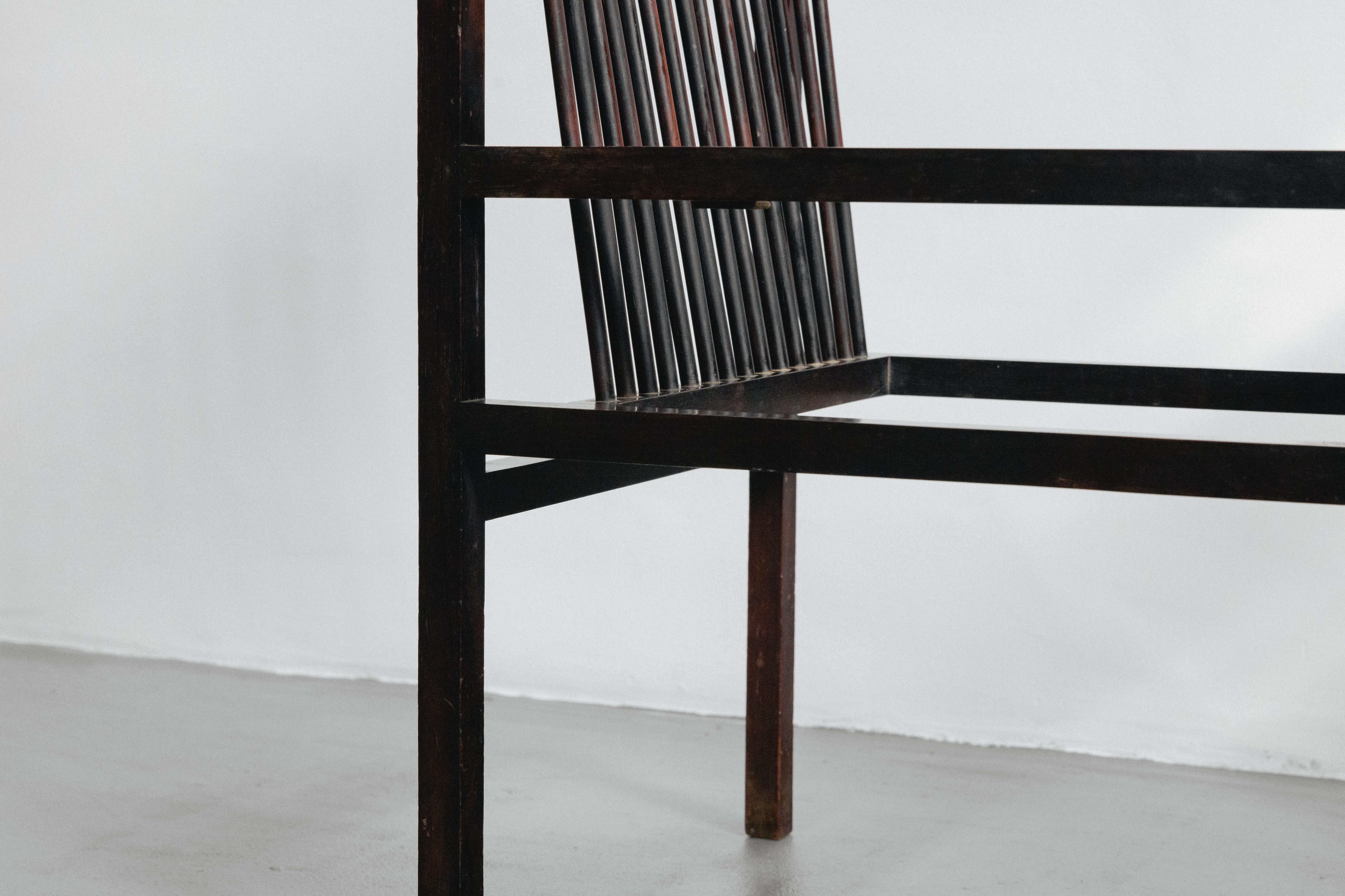 Set of Six Rosewood Estrutural Chairs by Joaquim Tenreiro. Mid Century, Brazil For Sale 1