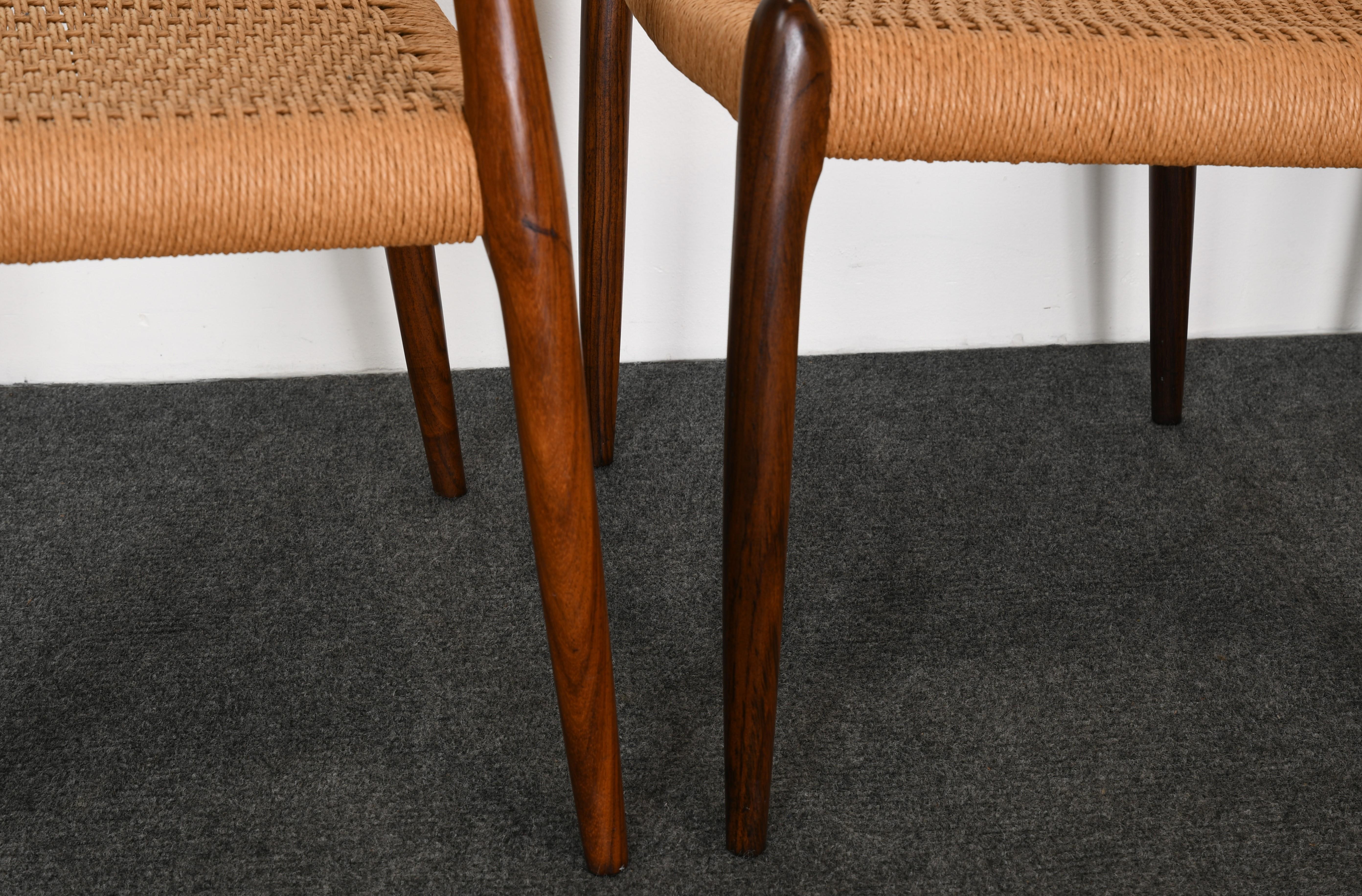 Set of Six Rosewood Dining Chairs Model 78  by Niels O. Moller for J. L. Mollers 4