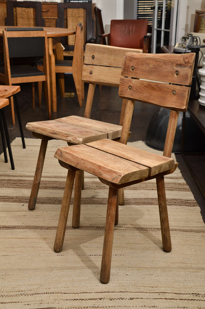 rustic oak dining chairs