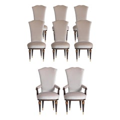 Set of Six S/4600 Dining Chairs and Two P/4600 Armchairs by Zanaboni
