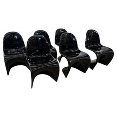 Set of Six “S” Chairs by Verner Panton for Herman Miller, 1970s