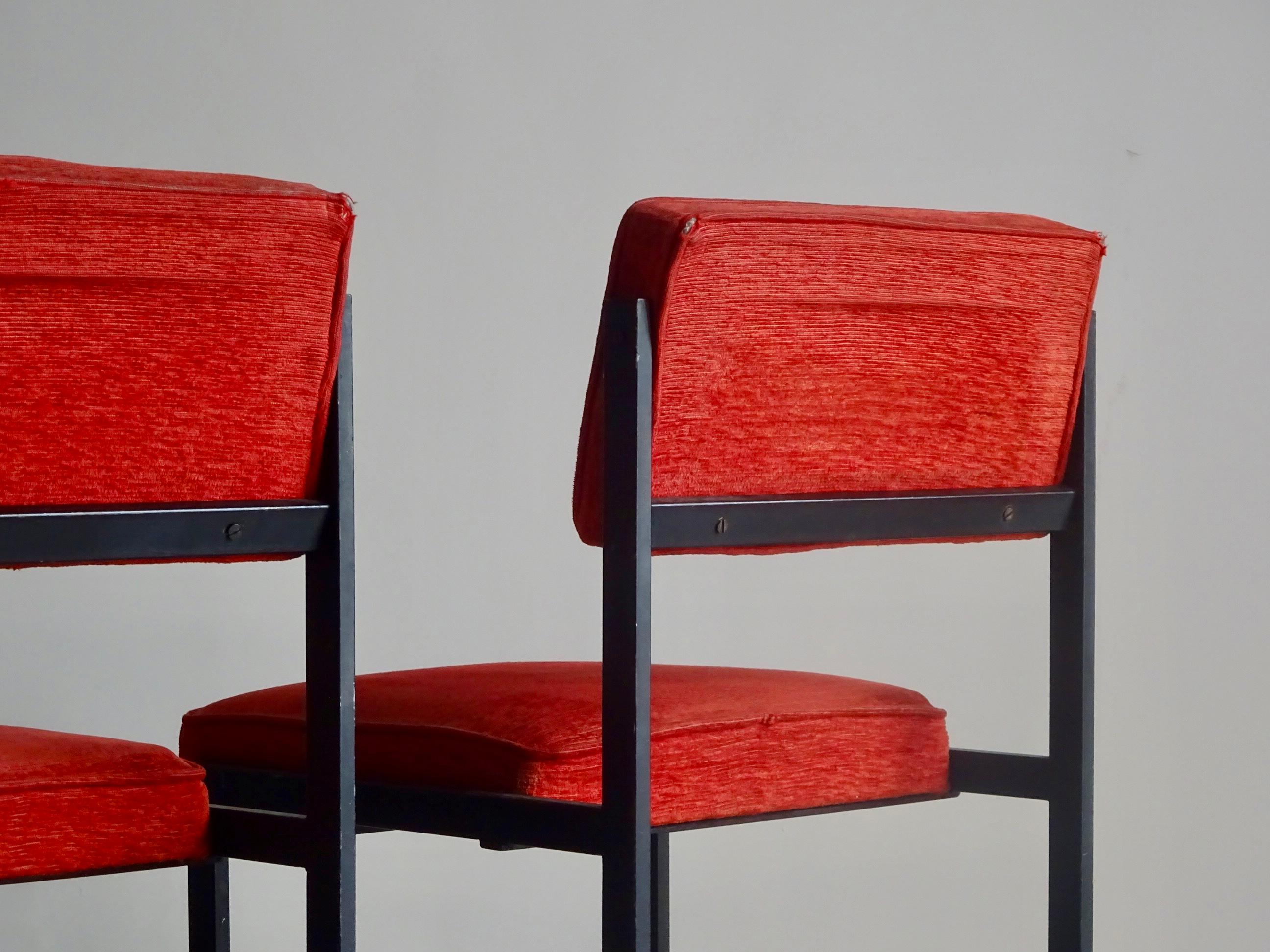 Ensemble de six chaises SA-3, conçues par Carlos Picardo pour Darro. Espagne, 1959. en vente 3