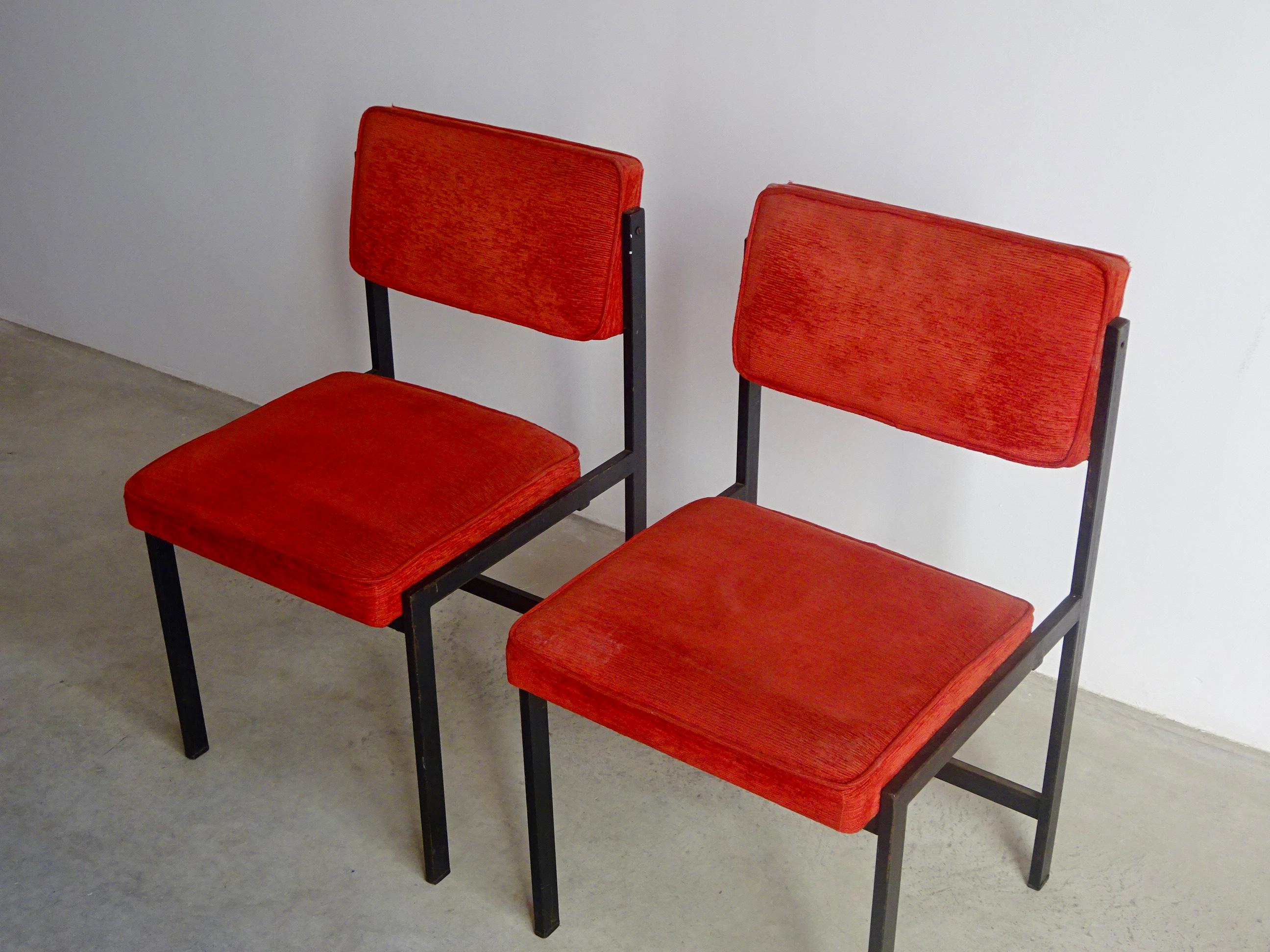 Espagnol Ensemble de six chaises SA-3, conçues par Carlos Picardo pour Darro. Espagne, 1959. en vente