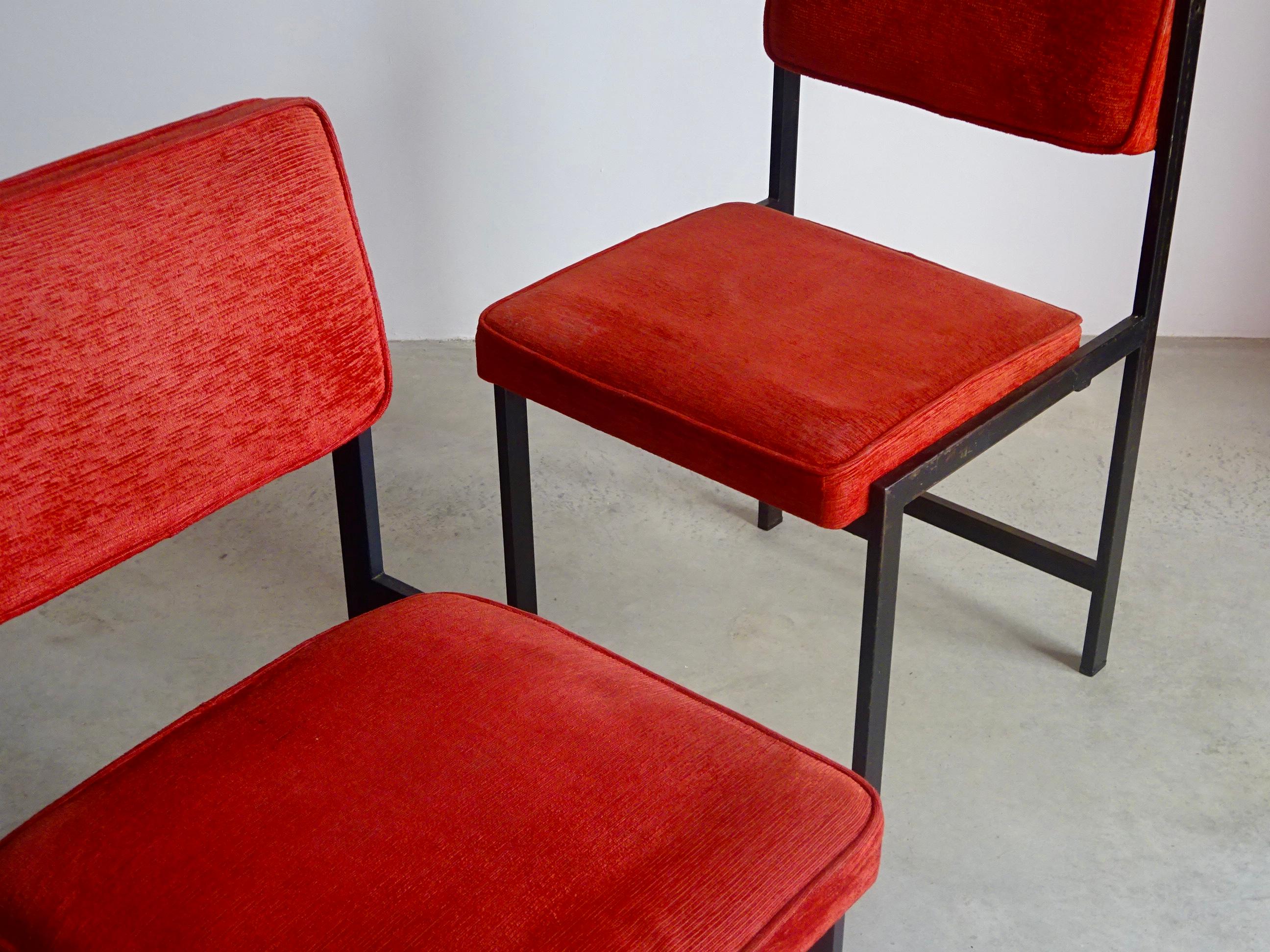 Ensemble de six chaises SA-3, conçues par Carlos Picardo pour Darro. Espagne, 1959. Bon état - En vente à Barcelona, ES