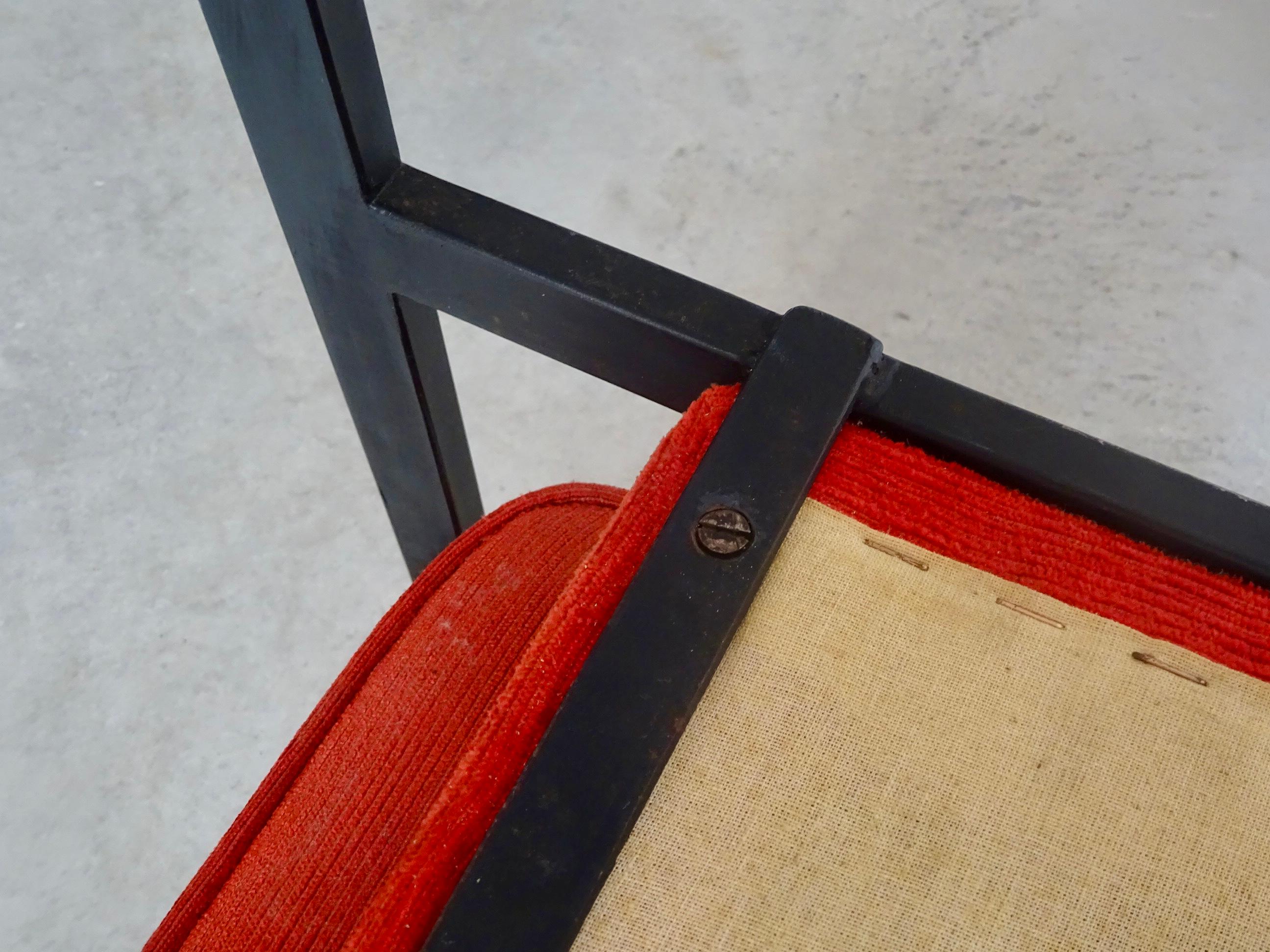 Tissu Ensemble de six chaises SA-3, conçues par Carlos Picardo pour Darro. Espagne, 1959. en vente