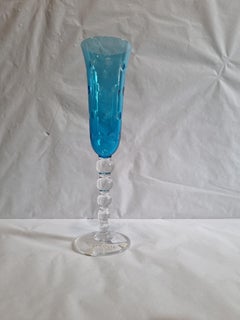 Set of Six Saint Louis Crystal " Bubbles" Multicolor Champagne Flutes, 2023
